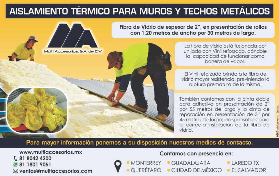 " thick fiberglass, presented in rolls measuring 1.20 meters wide by 30 meters long. The fiberglass is fused with reinforced vinyl.