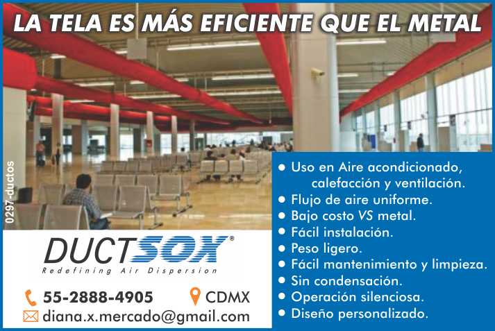 Fabric is more efficient than metal. Used in air conditioning, heating, and ventilation. Uniform airflow Low cost compared to metal Easy installation Lightweight Easy maintenance and cleaning