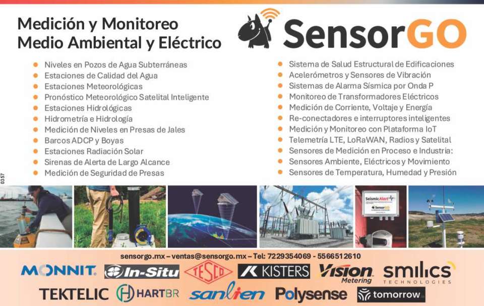 Environmental and electrical measurement and monitoring: Groundwater well levels, water quality stations, intelligent satellite weather forecasting, hydrometry and hydrology, ADCP vessels