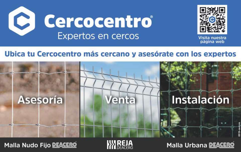 Cercocentro: Fencing experts. Find your nearest Cercocentro and get expert advice. Consulting. Sales. Installation. DEACERO fixed-knot mesh. DEACERO fencing. DEACERO urban mesh.