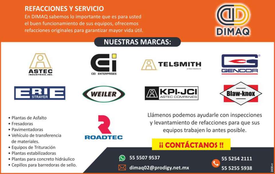 Inspeccion y Levantamiento de Refacciones Originales, para Plantas de Asfalto, Fresadoras, Pavimentadoras, Vehiculos de Transferencia, Equipos de Trituracion. ASTEC, BLAW-KNOX, ROADTEC y mas. Inspeccion y Levantamiento de Refacciones Originales, para Plantas de Asfalto, Fresadoras, Pavimentadoras, Vehiculos de Transferencia, Equipos de Trituracion. ASTEC, BLAW-KNOX, ROADTEC y mas.