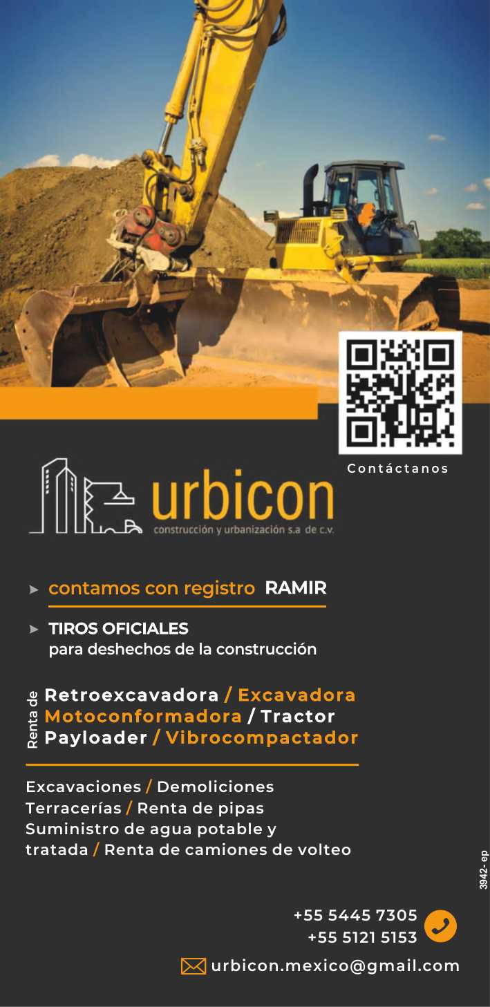 Retroexcavadora, Excavadora, Motoconformadora, Tractor, Payloader, Vibrocompactador, Pipas. Excavaciones, Demoliciones, Suministro de agua, Tiro Oficial de Desechos de Construccion y Registro Ramir Retroexcavadora, Excavadora, Motoconformadora, Tractor, Payloader, Vibrocompactador, Pipas. Excavaciones, Demoliciones, Suministro de agua, Tiro Oficial de Desechos de Construccion y Registro Ramir