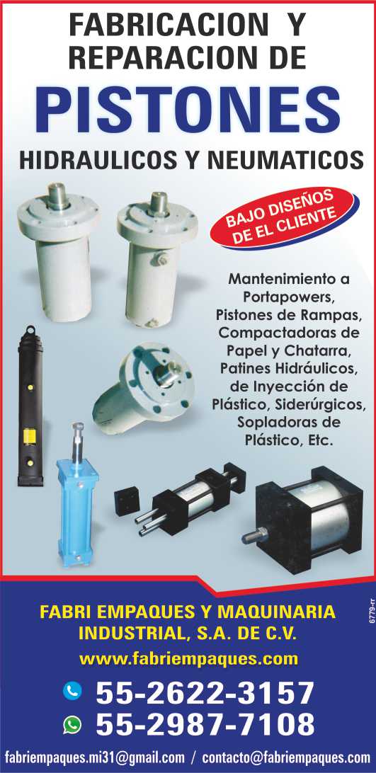 Fabricacion y Reparacion de Pistones Hidraulicos y Neumaticos. Mantenimiento a Portapowers, Pistones de Rampas, Compactadoras de Papel y Chatarra, Patines Hidraulicos, Siderurgicos, Sopladoras, etc. Fabricacion y Reparacion de Pistones Hidraulicos y Neumaticos. Mantenimiento a Portapowers, Pistones de Rampas, Compactadoras de Papel y Chatarra, Patines Hidraulicos, Siderurgicos, Sopladoras, etc.