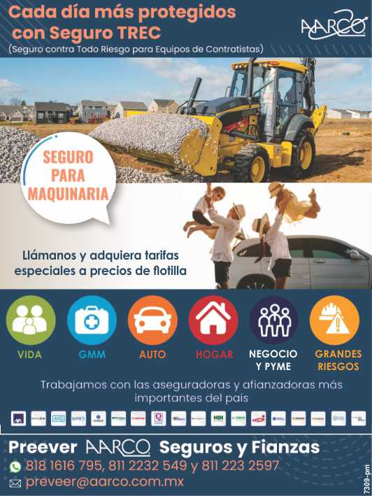 Seguro para Maquinaria, Cda dia mas protegidos con seguro TREC. Llamanos y adquiera tarifas especiales a precio de Flotilla. Seguro para Maquinaria, Cda dia mas protegidos con seguro TREC. Llamanos y adquiera tarifas especiales a precio de Flotilla.