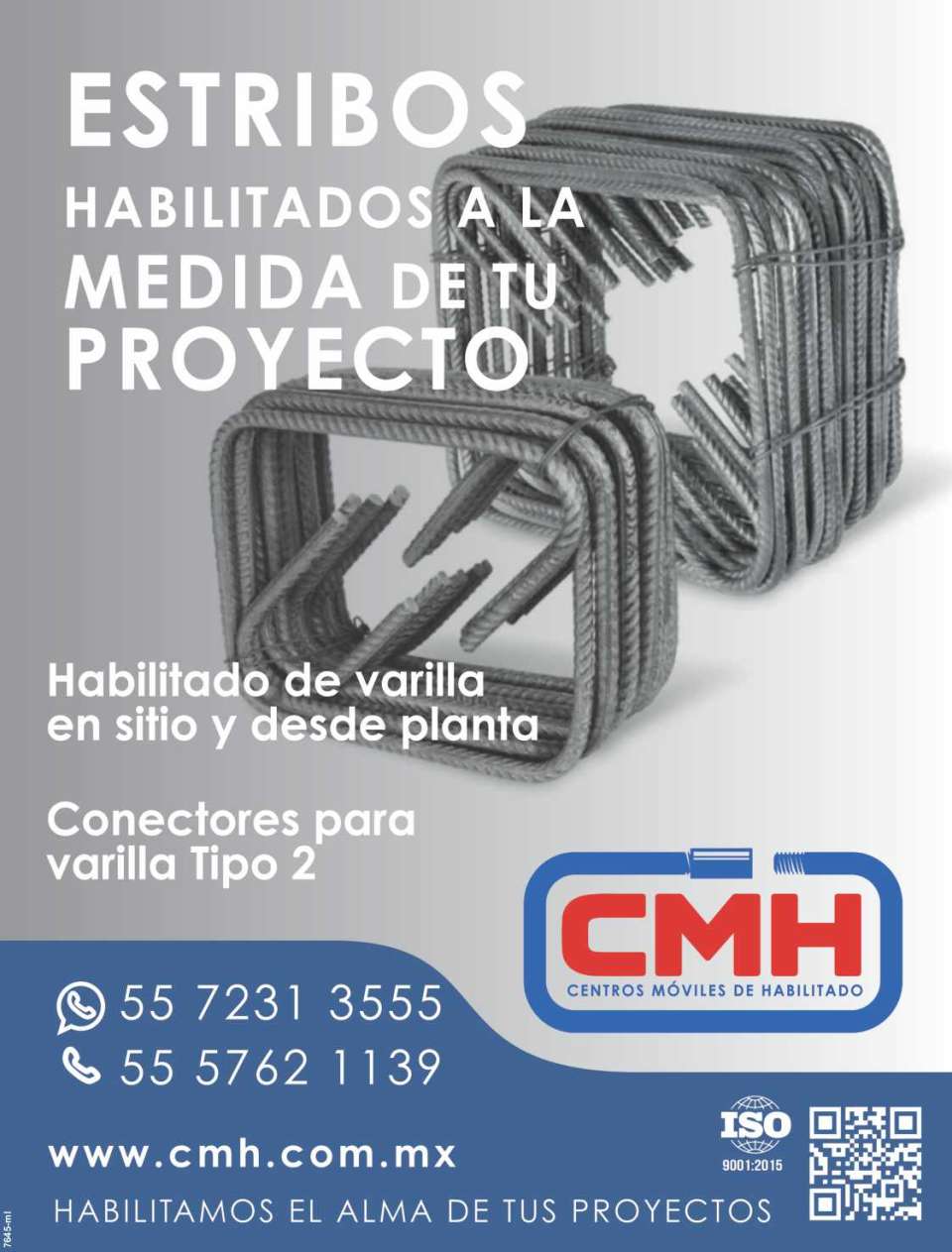 Stirrups tailored to your project. Rebar installation on-site and from the factory. Connectors for type 2 rebar.