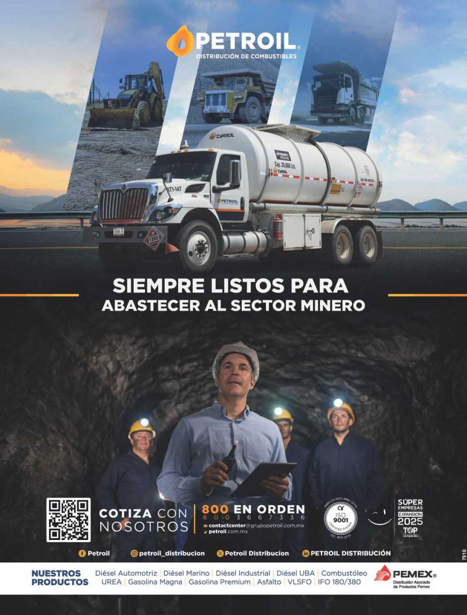 PETROIL: Fuel Distribution. Always Ready to Supply the Mining Sector. Get a Quote with Us.