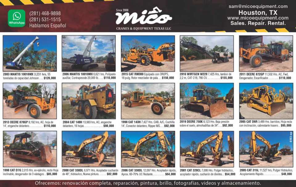 Mico Cranes & Equipment Texas - Equipos Usados de Calidad al Mejor Precio Mico Cranes & Equipment Texas - Equipos Usados de Calidad al Mejor Precio