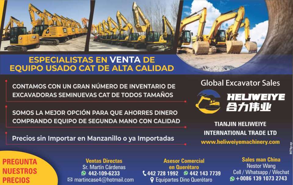 Especialistas en Equipo Usado CAT de Alta Calidad. Contamos con Inventario de Excavadoras Seminuevas CAT de todos tamaños. Precios sin Importar en Manzanillo o ya Importadas. Especialistas en Equipo Usado CAT de Alta Calidad. Contamos con Inventario de Excavadoras Seminuevas CAT de todos tamaños. Precios sin Importar en Manzanillo o ya Importadas.