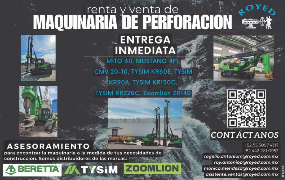 Renta y venta de maquinaria de perforacion, entrega inmediata. Asesoramiento para encontrar la maquinaria a la medida de tus necesidades de construccion. Renta y venta de maquinaria de perforacion, entrega inmediata. Asesoramiento para encontrar la maquinaria a la medida de tus necesidades de construccion.